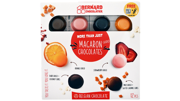 מארז מקרוני שוקולד בלגי Bernard Chocolatier