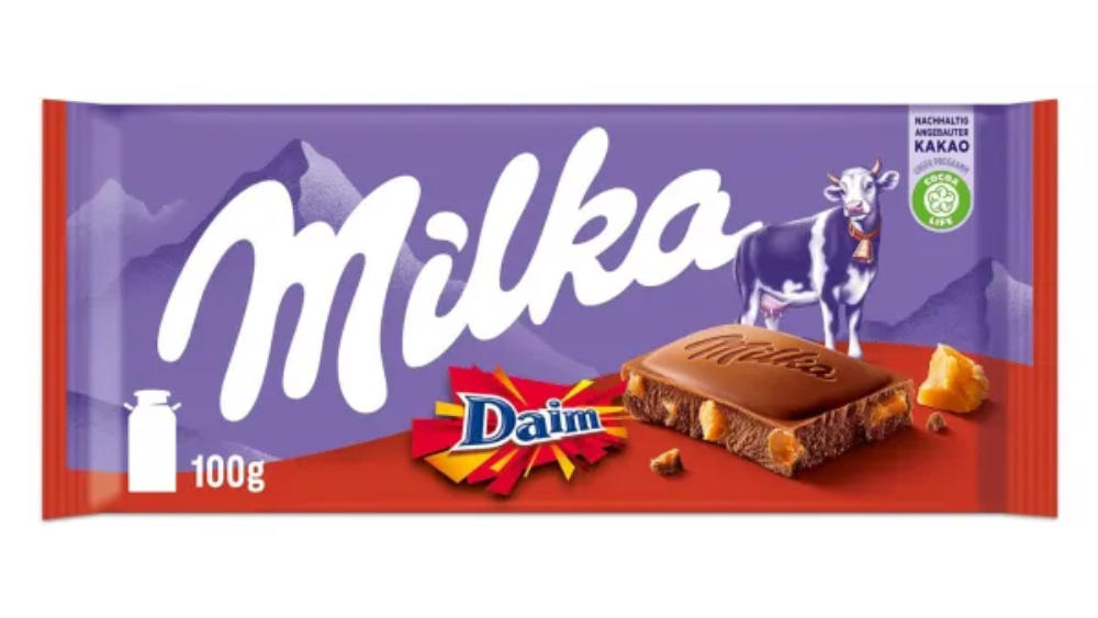 טבלת שוקולד מילקה עם Daim