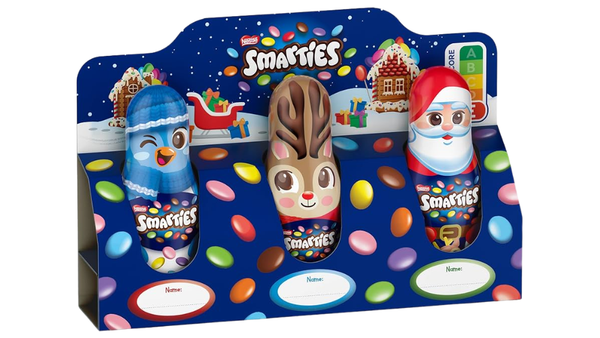 מארז שלישיית שוקולד Smarties בסגנון כריסמס
